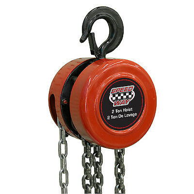 Speedway 2 Ton Chain Hoist With Drop Forged Hooks And 8 Ft 2 In Lift Height