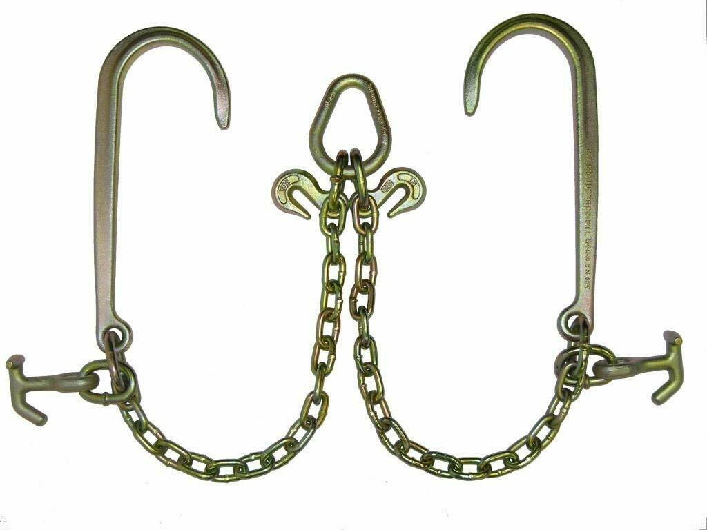 Ba V-chain Bridle; 15" J Hooks & Hammerhead T-j Combo Hooks, N711-8h